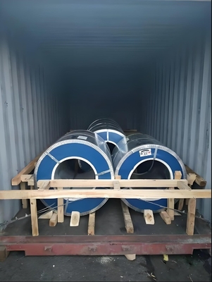 কাস্টমাইজেশন প্রস্থ রঙ লেপা ইস্পাত Coils সঙ্গে Z81-Z120 লেপ গ্যালভানাইজড ইস্পাত